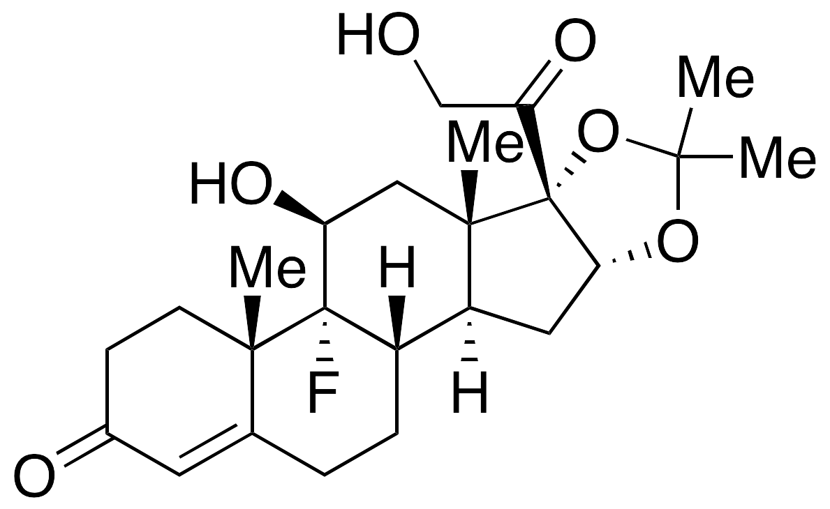 [1524-86-3] 9-氟-16α，17-（异丙基二烯二氧基）皮质酮